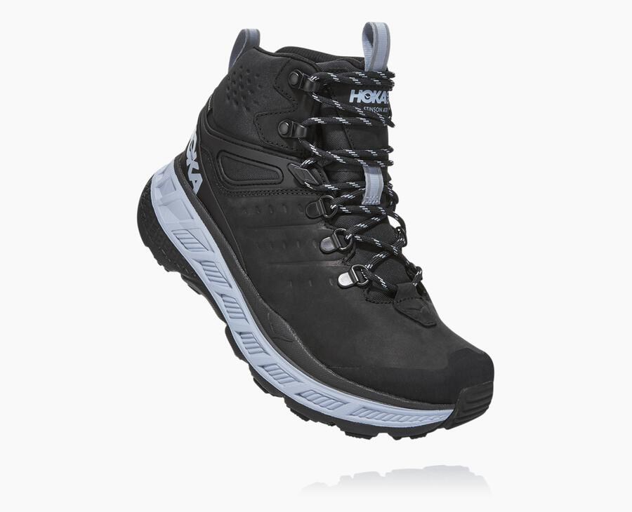 Hiking Boots Womens - Hoka One One Stinson Mid GORE-TEX - Black - JOCQPYU-82